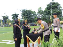 Polda Lampung Gelar Upacara Penyerahan Air Suci dalam Rangka Hari Bhayangkara ke 79