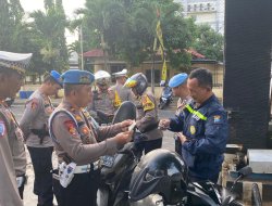Ops Patuh, Propam Polresta Bandar Lampung Periksa Kelengkapan Berkendara Personel