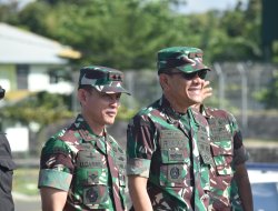 Danrem 043/Gatam Sambut Kunker Kasad Di Bandara Gatot Subroto Way Tuba Lampung.