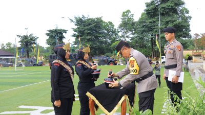 Polda Lampung Gelar Upacara Pemberangkatan Prosesi Pengambilan Air Bersih Dalam Rangka Hari Bhayangkara ke 79