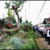 Tinjau Lokasi, Walikota Eva Berikan Bantuan Warga Terdampak Angin Puting Beliung