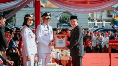 Upacara HUT RI ke-80 di Lampung Serukan Semangat  Wujudkan Indonesia Emas 2045