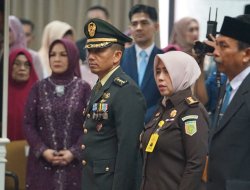 Kasrem 043/Gatam Hadiri Pelantikan Bupati dan Wakil Bupati Pesawaran Periode 2025–2030