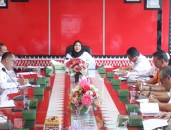 Wali Kota Bandar Lampung Hj.Eva Dwiana Menghadiri Rapat Koordinasi Persiapan Bandar Lampung Expo Dalam Rangka HUT Kota Bandar Lampung Ke-343 Di Ruang Rapat Wali Kota