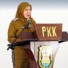 Walikota Bandar Lampung, Hj. Eva Dwiana Membuka Acara Sosialisasi Parenting Pencegahan Bullying Melalui Pengasuhan Positif Dan Pemenuhan Gizi Pada Anak Di Gedung PKK Kota Bandar Lampung