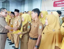 Kadisdikbud Lampung Kukuhkan Satgas GLS dan Dharma Wanita Persatuan Wilayah IV