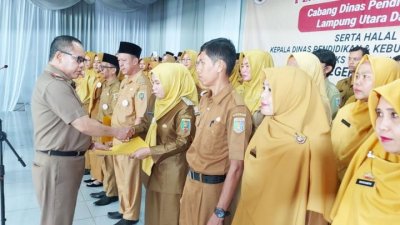 Kadisdikbud Lampung Kukuhkan Satgas GLS dan Dharma Wanita Persatuan Wilayah IV