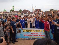 Bupati Tanggamus Moh Saleh Asnawi, Tutup Turnamen Merdeka Cup 2025