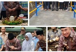 Bupati Tanggamus Resmikan Jembatan Keserasian Sosial Kalibening Talang Padang