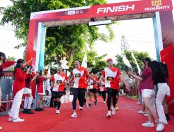 Bersama Gubernur dan Forkopimda Provinsi Lampung, Pangdam XXI/RI Ikuti PMI RUN 4 Humanity HUT Ke-80 PMI Tahun 2025