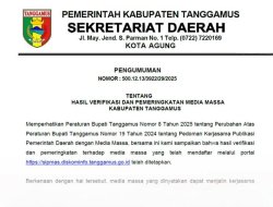 Pemkab Tanggamus Umumkan Hasil Verifikasi Media Massa: 178 Media Harian Diverifikasi, Tak Ada Satupun Masuk Katagori A
