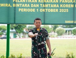 462 Prajurit Naik Pangkat, Korem 043/Gatam Gelar Upacara dan Korp Raport