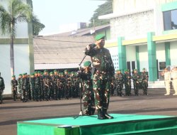 Kasrem 043/Gatam Ikuti Upacara Bendera Bulanan di Kodam XXI/Radin Inten