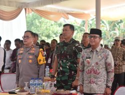 Pangdam XXI/Radin Inten Bersama Forkopimda Provinsi Lampung Letakkan Batu Pertama Pembangunan Fisik Koperasi Desa/Kelurahan Merah Putih
