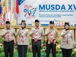 Kamabida Kwarda Pramuka Lampung Rahmat Mirzani Djausal Ajak Kepengurusan Baru Kwarda Pramuka Lampung Perkuat Peran Organisasi dengan Membentuk Generasi Muda Tangguh dan Berkarakter menuju Indonesia Emas 2045