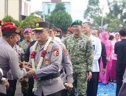 Pangdam XXI/Raden Inten Hadiri Upacara Farewell dan Welcome Parade Kapolda Lampung