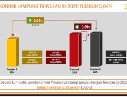 Terbesar Ketiga di Sumatera! Perekonomian Lampung Tumbuh 5,04 Persen pada Triwulan III Tahun 2025