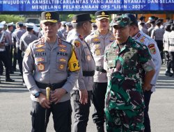 Kasdam XXI/Radin Inten Hadiri Apel Gelar Pasukan Operasi Zebra Krakatau 2025 Polda Lampung