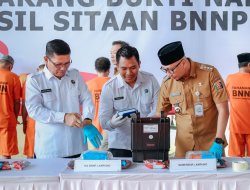 BNNP Lampung Musnahkan  11 Kg Narkotika Lewat Incinerator 1.000° C, Tegaskan Perang Total Terhadap Narkotika