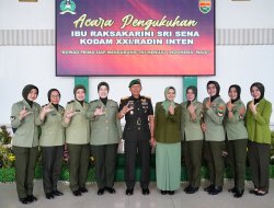 Danrem 043/Gatam Hadiri Pengukuhan Ibu Raksakarini Sri Sena Kodam XXI/Radin Inten Tahun 2025