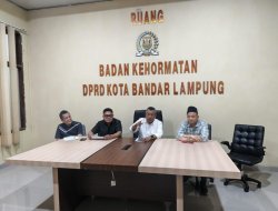 BK DPRD Bandar Lampung Gelar Sidang Etik Terbuka, Dua Anggota Akan Diputuskan