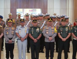 Kasrem 043/Gatam Ikuti Apel Gelar Pasukan Operasi Keselamatan Krakatau 2026 di GSG Presisi Polda Lampung