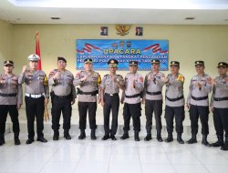 Wakapolres Way Kanan Pimpin Upacara Kenaikan Pangkat Pengabdian Kompol Herwin Afrianto