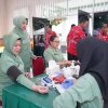 Setetes Darah, Sejuta Harapan”: Persit KCK Koorcabrem 043 PD XXI/Radin Inten Himpun 150 Kantong Darah di HUT ke-80