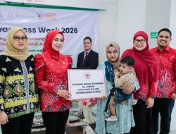 Ketua YJI Lampung Purnama Wulan Sari Mirza Bersama Perki Lampung Laksanakan Pemeriksaan Dini Jantung Bawaan Anak