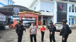 Gegana Brimob Lampung Perkuat Pengamanan Gereja di Bandar Lampung Saat Ibadah Minggu