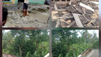 Angin Puting Beliung Terjang Desa Legundi, 32 Rumah di Dusun 01 Rusak