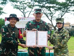 PANGDAM XXI/RADIN INTEN PIMPIN UPACARA PENUTUPAN TMMD KE-127 KODIM 0421/LAMPUNG SELATAN