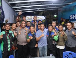 Polisi dan Ojol Adu Strategi di Turnamen Gaple Piala Kapolresta Bandar Lampung