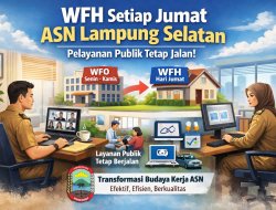 Mulai Besok, ASN Lampung Selatan WFH Tiap Jumat, Pemkab Pastikan Pelayanan Publik Tetap Jalan, Ini Skemanya
