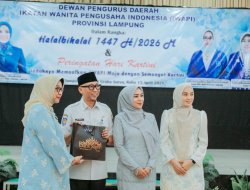 Halalbihalal IWAPI Lampung, Gubernur Rahmat Mirzani Soroti Pentingnya Perempuan dalam Hilirisasi