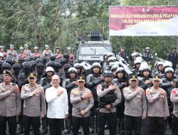 Polda Lampung Gelar Simulasi Rayonisasi Polres dan Penanganan Unjuk Rasa dalam Rangka Antisipasi May Day 2026