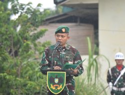Pupuk Disiplin, Nasionalisme, dan Dedikasi, Prajurit dan PNS Korem 043/Gatam Ikuti Upacara Bulanan