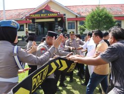Jelang May Day, Polres Way Kanan Gelar Latihan Dalmas Tingkatkkan Kemampuan Personel