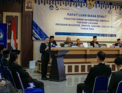 Hadiri Yudisium Teknik Unila, Marindo Kurniawan Tekankan Pentingnya Inovasi dan Keterampilan