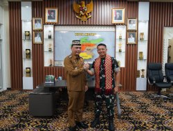 Tingkatkan Kolaborasi, Danrem 043/Gatam Silaturahmi dengan Walikota Metro