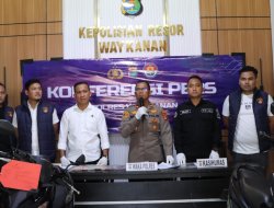 Dalam Waktu 24 Jam, Polres Way Kanan Bekuk Pelaku Curas Ranmor Bersenpi di Jalinsum Baradatu