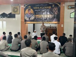 Polres Way Kanan Gelar Salat Gaib Untuk Bripka (Anumerta) Arya Supena, S.H.