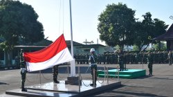 Danrem 043/Gatam Pimpin Upacara Bulanan, Sampaikan Amanat KASAD