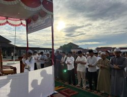 Ratusan Warga Binaan Lapas Narkotika Bandar Lampung  Laksanakan Sholat Hari Raya Idul Adha dan Sembelih 10 Hewan Kurban