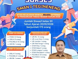 Thomas Amirico Bangga SMAN 1 Tegineneng, 172 Siswa Diterima di PTN