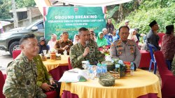 Kasrem 043/Gatam Pimpin Ground Breaking Pembangunan 30 Jembatan Perintis Garuda Tahap V dan VI Di Provinsi Lampung