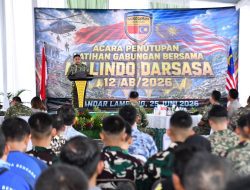 PERKUAT SINERGI PENANGGULANGAN BENCANA, ASOPS PANGLIMA TNI TUTUP LATGABMA MALINDO DARSASA 12 AB/2026 DI LAMPUNG