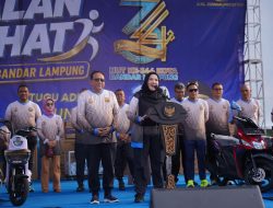 Semarak HUT ke-344 Bandar Lampung, Eva Dwiana Kampanyekan Gaya Hidup Sehat Melalui Jalan Sehat