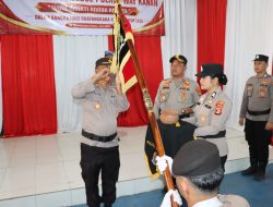 Jelang Hari Bhayangkara ke-80, Polres Way Kanan Gelar Upacara Pensucian Tunggul Kesatuan