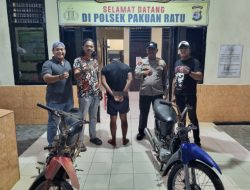 Polsek Pakuan Ratu Bekuk Diduga Pelaku Curi Motor di PSMI